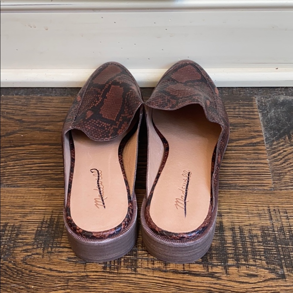 Madewell Frances Loafer Mule Snake Leather AF417 - Picture 3 of 4
